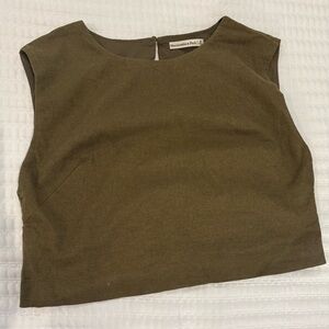Abercrombie & Fitch , Green Linen Shirt